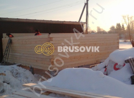 Дом по проекту заказчика из профилированного бруса 145х145 мм