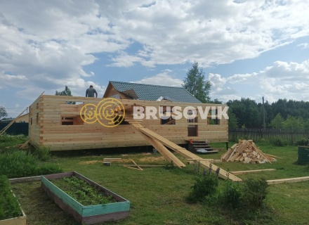 Пристройка к дому из профилированного бруса 145х145мм по индивидуальному проекту в д. Бакланово, Клинский р-н., Московская обл