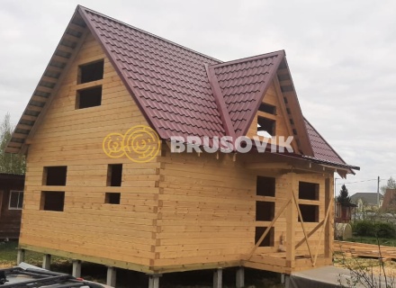 Дом 6х8м по проекту № 66 из профилированного бруса 145х145мм в СНТ Восток, Петушинский район, Владимирская область