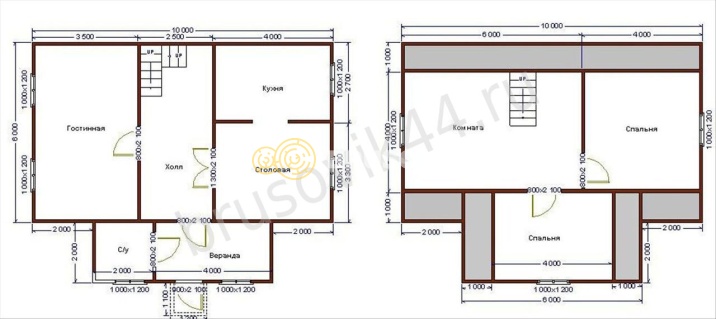 Проект №11 дома из бруса 6х10