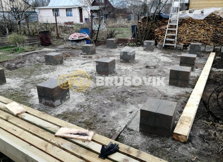 Баня 6х4 м из профилированного бруса 145х145 мм в с. Кудиново, Богородский городской округ, Московская область