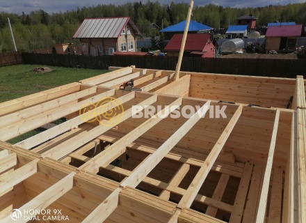 Баня 6х8 м из профилированного бруса 145х145 мм с рубкой углов &quot;в чашу&quot; по индивидуальному проекту в д. Вятчинки, Ивановоская область