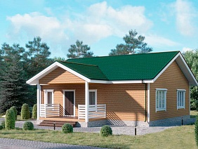 Проект №93 дома из бруса 9х10