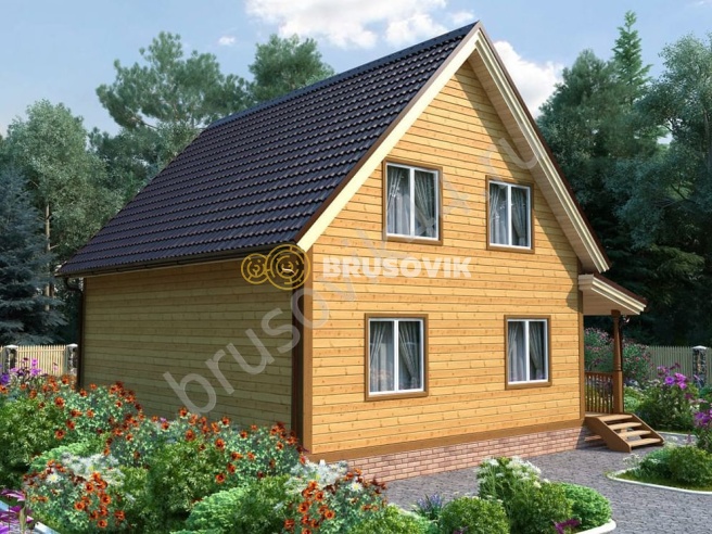 Проект №61 дома из бруса 9х9