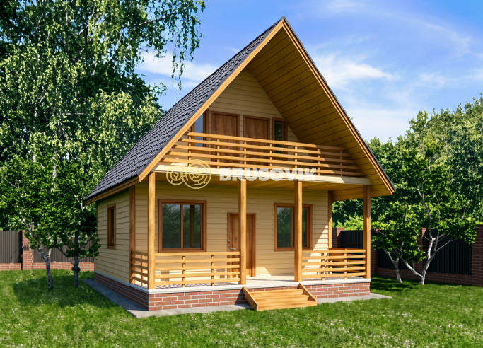 Проект №18 дома из бруса 7х8
