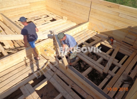 Дом по индивидуальному проекту из обрезного бруса 150х150 мм