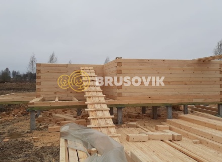 Дом 9х9 из профилированного бруса 145х195 мм, Костромская область, поселок Зарубино