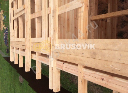 Деревянный дом из бруса с мансардой