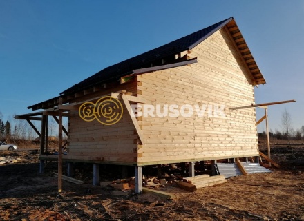 Дом 9х9 из профилированного бруса 145х195 мм, Костромская область, поселок Зарубино