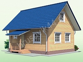 Проект №34 дома из бруса 6х8