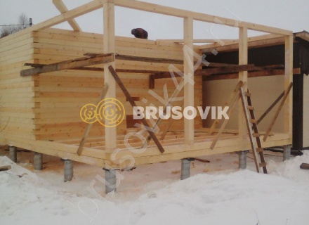 Дом по проекту заказчика из профилированного бруса 145х145 мм