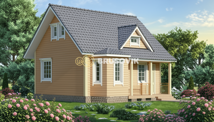 Проект №16 дома из бруса 7х7,5