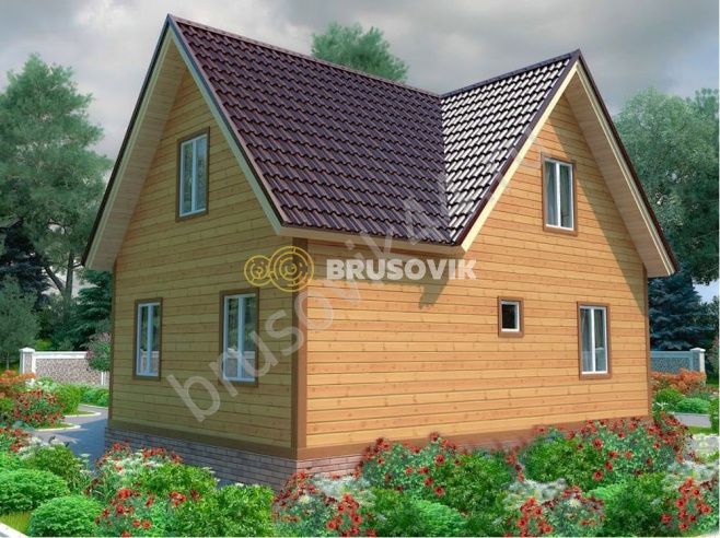 Проект №74 дома из бруса 9х9