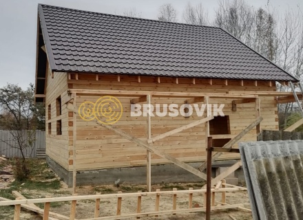 Дом 8х8м из профилированного бруса 145х145мм по индивидуальному проекту в д. Марьинка, Воскресенский р-н., Московская область