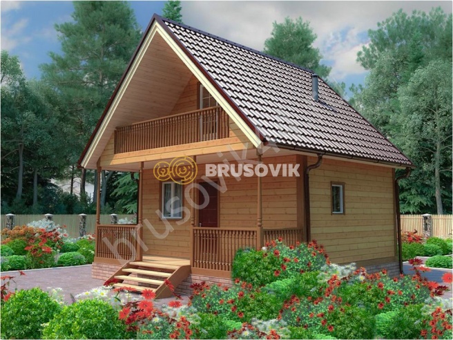 Проект №14 баня из бруса 6х6