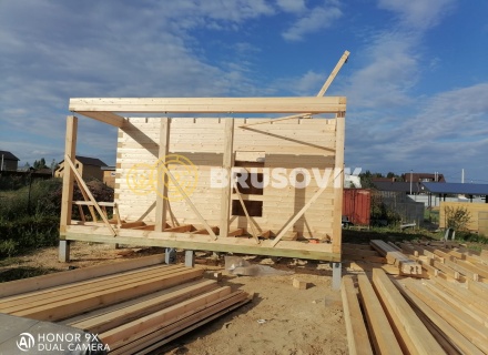 Дом 6х6м с террасой 2х6м из профилированного бруса 145х145мм в д. Горчухино, Наро-Фоминский район, Московская область