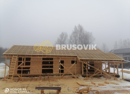 Дом 8,5х15 м. с террасой из профилированного бруса 145х195 мм. по индивидуальному проекту в п. Чулково, Выборгский район, Ленинградская область