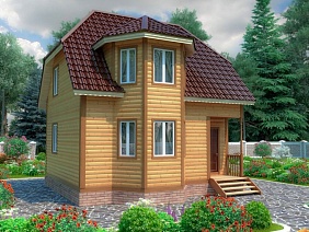 Проект №82 дома из бруса 7х7