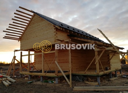 Дом 9х9 из профилированного бруса 145х195 мм, Костромская область, поселок Зарубино