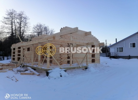 Дом 8,5х15 м. с террасой из профилированного бруса 145х195 мм. по индивидуальному проекту в п. Чулково, Выборгский район, Ленинградская область