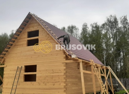 Дом 6х8м по проекту № 66 из профилированного бруса 145х145мм в СНТ Восток, Петушинский район, Владимирская область