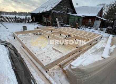 Дом 6х9м из профилированного бруса 145х145мм по индивидуальному проекту в д. Исады, Любимский р-н., Ярославская область