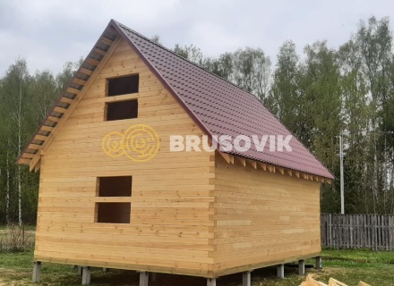 Дом 6х8м по проекту № 66 из профилированного бруса 145х145мм в СНТ Восток, Петушинский район, Владимирская область