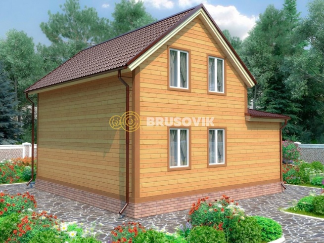 Проект №80 дома из бруса 8х8