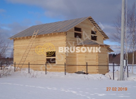 Дом из обрезного бруса 150х150 мм по проекту №67