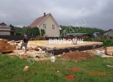 Дом из проф. бруса 145х145 мм по индивидуальному проекту