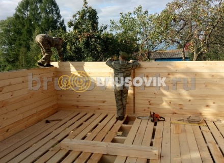 Дом 6х8 м из профилированного бруса 145х195 мм в Ярославской области