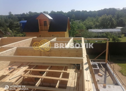 Дом 11х12 м с эркером и террасой 3х12 м из профилированного бруса 145х195мм по проекту № 44 в СНТ Авиатор, Суздальский район, Владимирская область