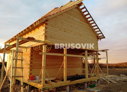 Дом 9х9 из профилированного бруса 145х195 мм, Костромская область, поселок Зарубино