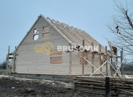 Дом 8х9 м из профилированного бруса по проекту № 21 в д. Соболево, городской округ Ликино-Дулёво, МО