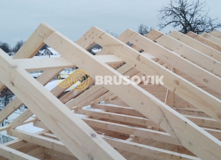 Двухэтажный дом 6х12м с террасой 3х6м из обрезного бруса 150х150мм по индивидуальному проекту в г. Иваново