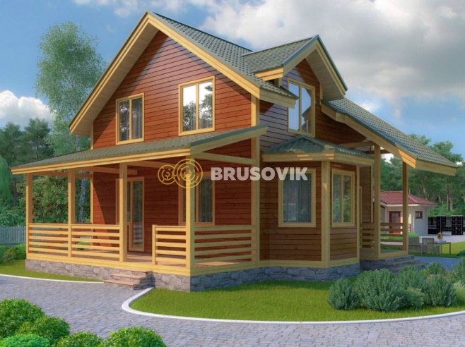 Проект №83 дома из бруса 10х12