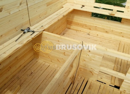 Баня 6х8 м из сухого профилированного бруса 145х145 мм по проекту №3 в Московской области