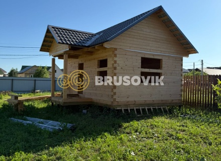 Баня 6х6м по индивидуальному проекту из профилированного бруса 145х145мм в с. Ивановское, Чеховский район, Московская область