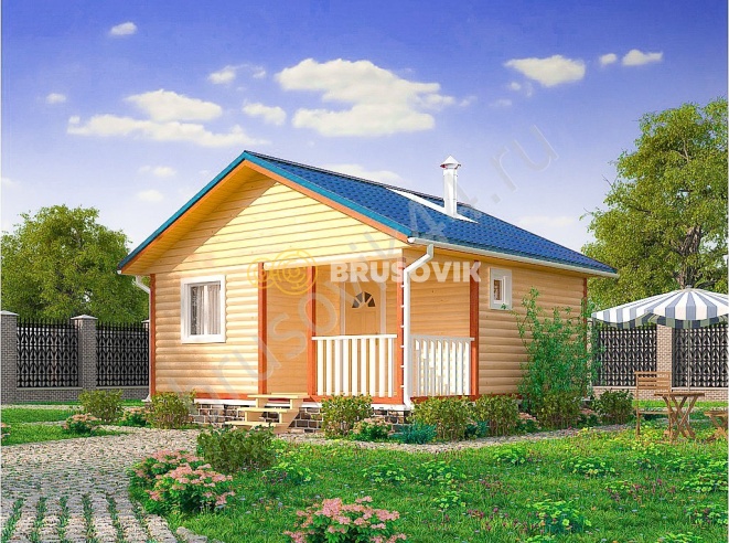 Проект №13 баня из бруса 6х6