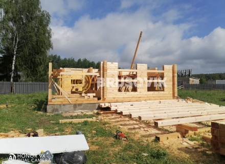 Дом 9х11м из профилированного бруса 145х195мм с рубкой углов &quot;в чашу&quot; по индивидуальному проекту в д. Иванцево, Ивановский р-н