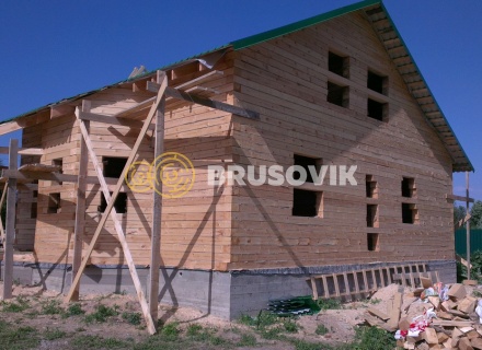 Дом 9,3х13 м из обрезного бруса 150х200 мм, Проект № 6, в Московской области