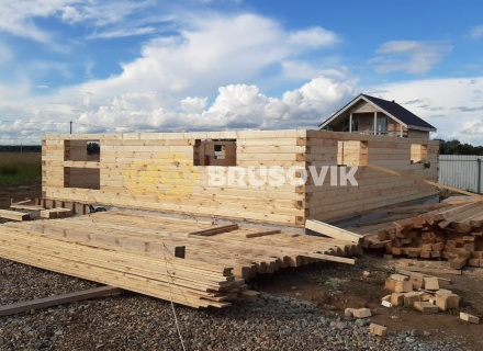 Дом 8,2х8,6 м из профилированного бруса 145х195 мм в д. Шебунино, Балахонковское сельское поселение, Ярославская область