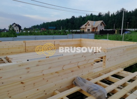 Дом 6х9 м из профилированного бруса 145х145 мм в коттеджном посёлке Барсово, д. Малые Петрищи, городской округ Щёлково, Московская область