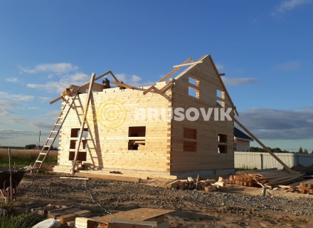 Дом 8,2х8,6 м из профилированного бруса 145х195 мм в д. Шебунино, Балахонковское сельское поселение, Ярославская область