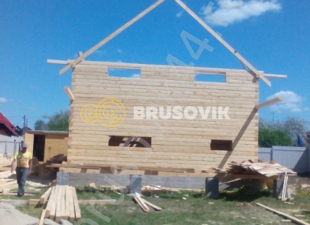 Дом из бруса на участке заказчика