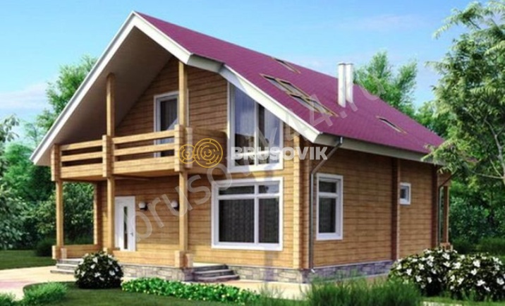 Проект №8 дома из бруса 9,5х12,5