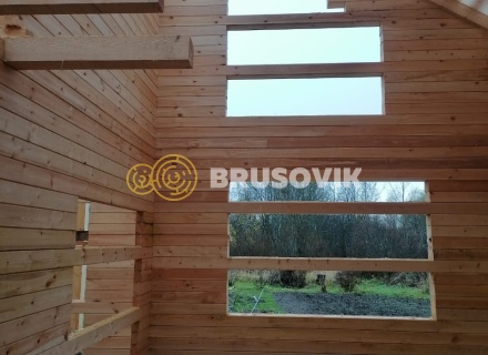 Дом 9х10м с террасой 2,5х10м из профилированного бруса 145х195мм г. Кимры, Тверская область