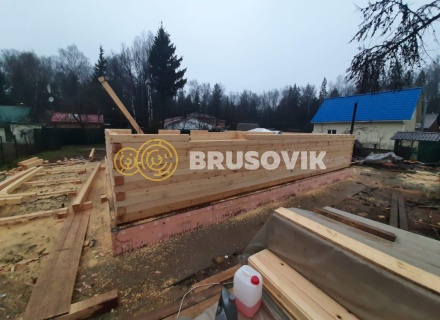 Дом 9,5х10,5 м из профилированного бруса 145х145 мм. СНТ Дружба, Одинцовский городской округ Московская область