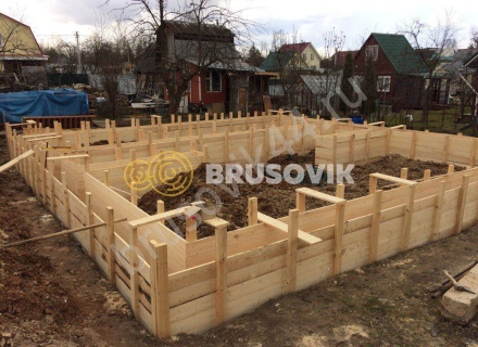 Возведение ленточного фундамента