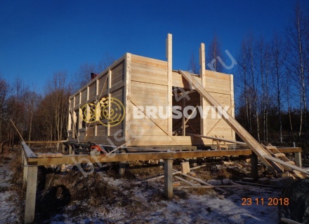  Дом 6,2х12,2 м из профилированного бруса 145х145 мм